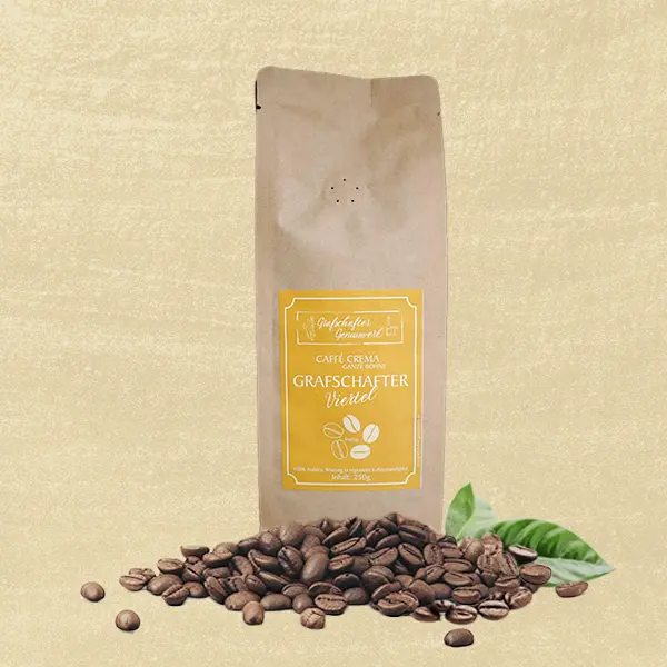 Verpackung Caffe Crema Viertel von Grafschafter Genusswerk
