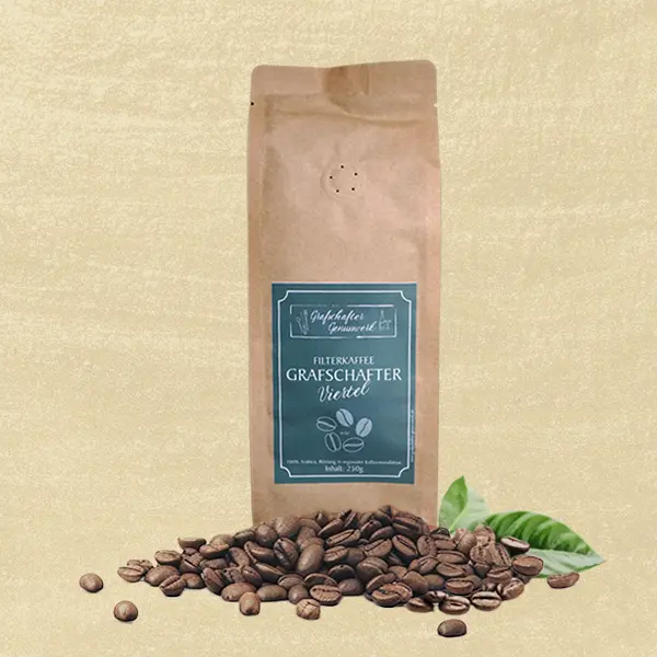 Verpackung Filterkaffee Viertel von Grafschafter Genusswerk