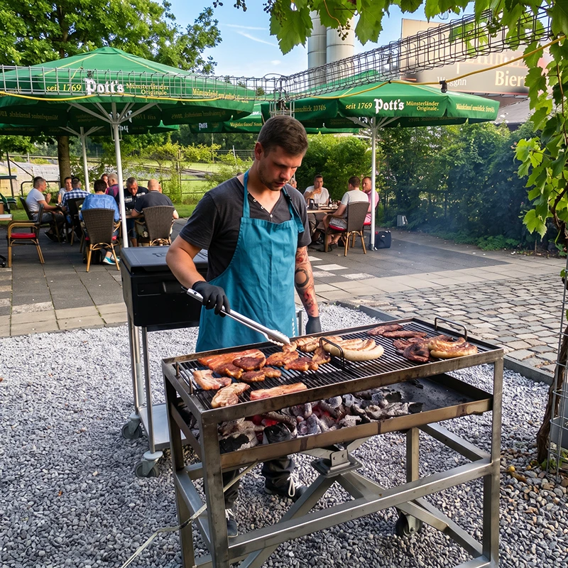 Grillen im Biergarten